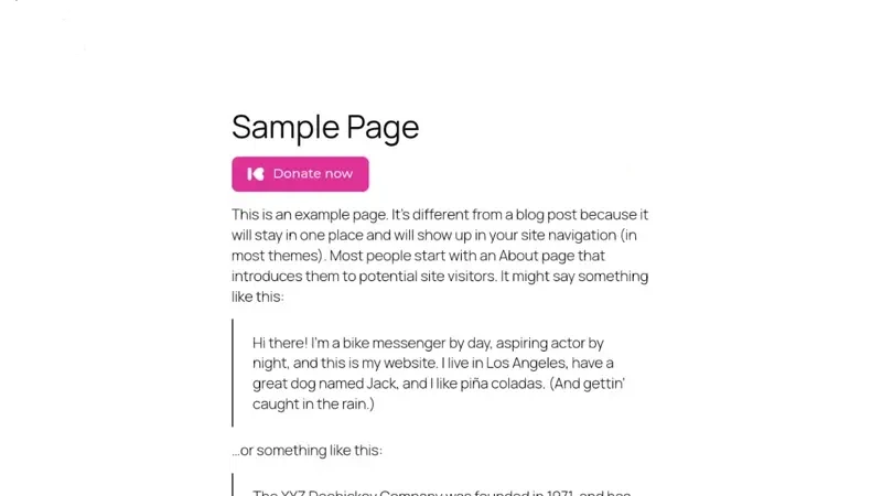 Thank you pop-up